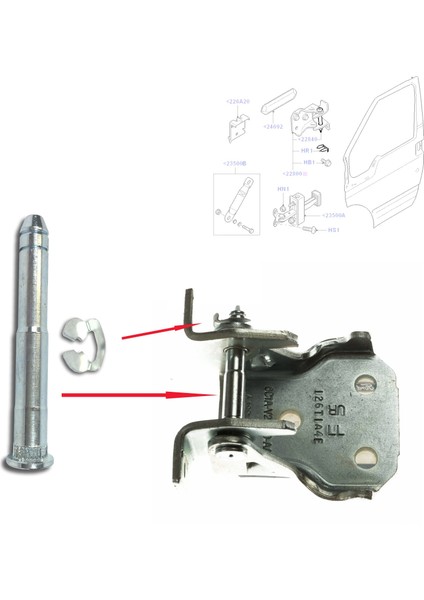 Ford Transit Kapı Menteşe Pimi ve Sekmanı 2001-2013