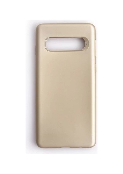 Samsung S10 Plus Kılıf Rubber Silikon Gold