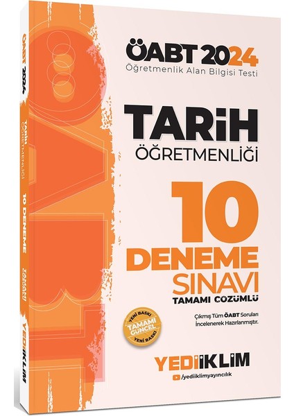 2024 ÖABT Tarih Öğretmenliği Tamamı Çözümlü 10 Deneme Sınavı