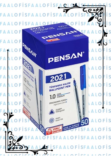 2021 Yüksek Kalite Tükenmez Kalem 50 Adet 1 Kutu fırsatları