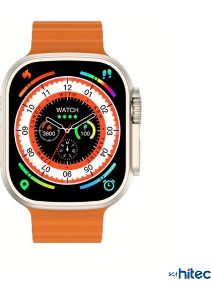 Hello 3 Watch Ultra Amoled Ekran Android İos HarmonyOs Uyumlu Akıllı Saat Turuncu