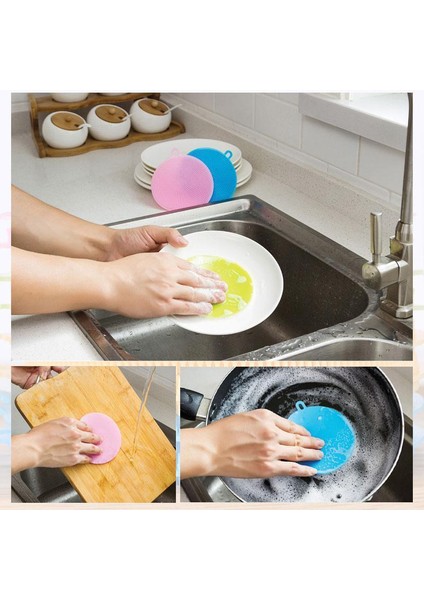 3 Adet Sarı 6/3 Adet Mutfak Temizleme Fırçası Silikon Bulaşık Yıkama Fırçası Meyve Sebze Temizleme Fırçaları Pot Tava Sünger Ovma Pedleri Masa Mat (Yurt Dışından) fırsatları