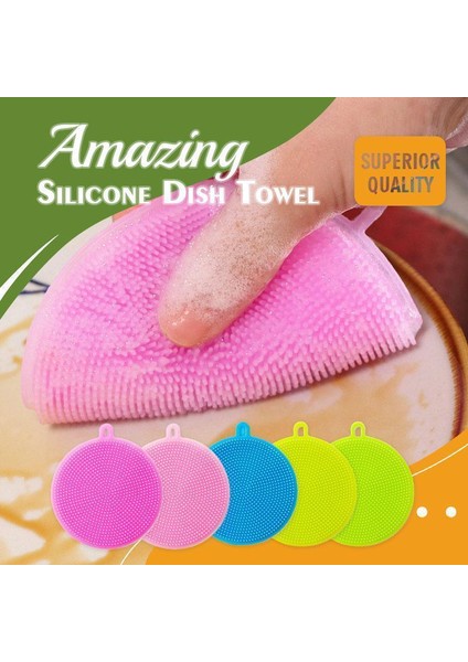 3 Adet Mor 6/3 Adet Mutfak Temizleme Fırçası Silikon Bulaşık Yıkama Fırçası Meyve Sebze Temizleme Fırçaları Pot Tava Sünger Ovma Pedleri Masa Mat (Yurt Dışından)