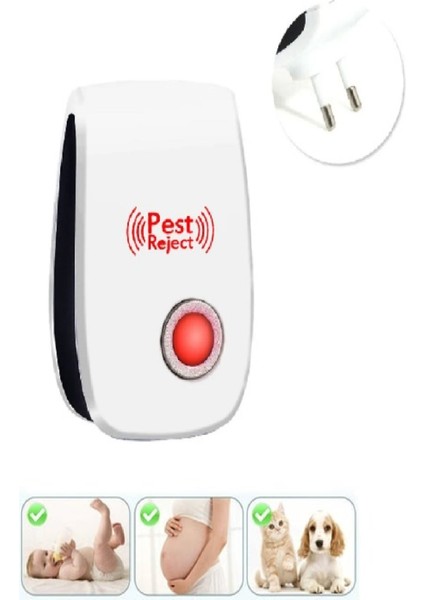 2 Adet Elektronik Fare Kovucu Sinek Sivrisinek Karınca Yılan Kemirgen Kovucu Pest Reject XLF101 indirimleri