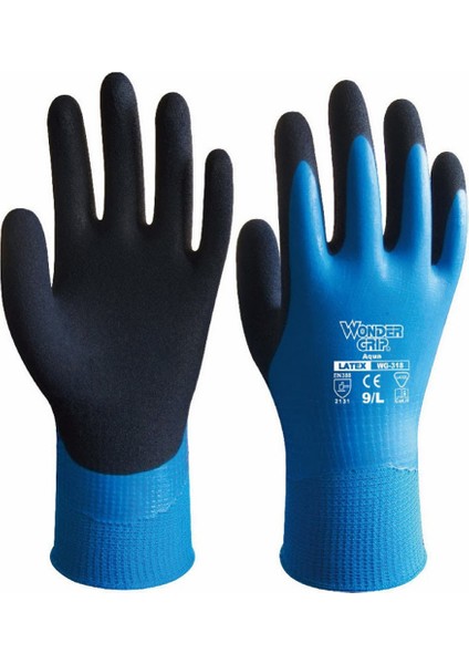 Blue S Wonder Grip Eldiven Lateks Su Geçirmez Tam Kaplamalı Eldiven Naylon Mavi Iş Eldivenleri Soğuk Geçirmez Koruma Bahçe Eldivenleri (Yurt Dışından)