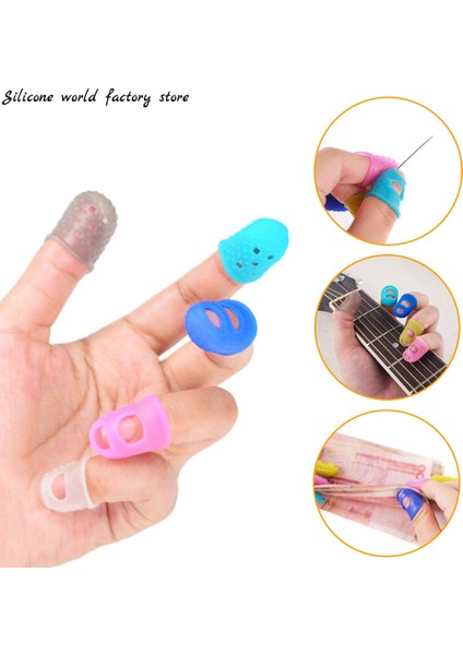 Sarı M Silikon Dünya Silikon Gitar Parmak Karyolası Gitar Parmak Ucu Koruyucu Fingerstall Gitar Teli Parmak Koruma Gitar Aksesuarları (Yurt Dışından)