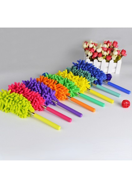 Mavi Ayrılabilir Araba Mobilya Tavan Silgi Klavye Fırçası Mini Geri Çekilebilir Fiber Toz Alma Temizleme Fırçası Temizleyici Ev Silgi (Yurt Dışından)