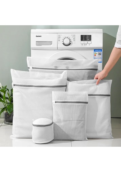 30X40CM Örgü Çamaşır Torbası Polyester Çamaşır Yıkama Torbaları Kaba Net Çamaşır Sepeti Çamaşır Makineleri Için Çamaşır Torbaları Örgü Sutyen Çantası (Yurt Dışından)