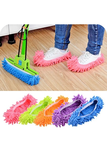 1pc Pembe 1pc Paspas Terlik Ev Temizleme Toz Giderme Tembel Zemin Duvar Toz Giderme Temizleme Ayak Ayakkabı Kapakları Yıkanabilir Yeniden Kullanılabilir Mikrofiber (Yurt Dışından)