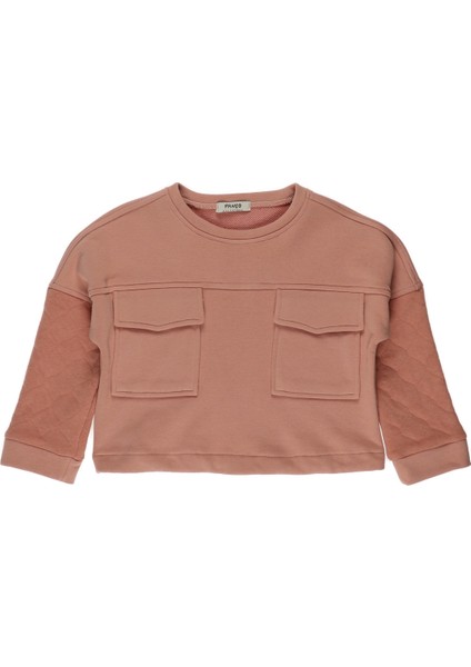 Kız Çocuk Çift Cep Detaylı Sweatshirt