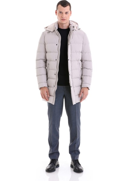 Taş Slim Fit Hakim Yaka Kapüşonlu Kaban fiyatları