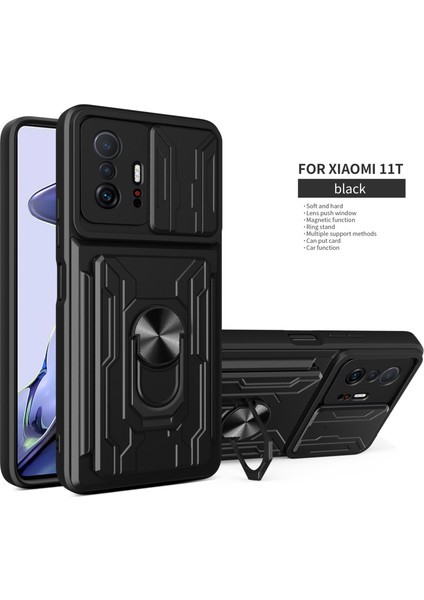 Xiaomi Mi 11T Pro Için Zil Standı ve Kart Yuvası ile Darbeye Dayanıklı Telefon Kılıfı (Yurt Dışından)