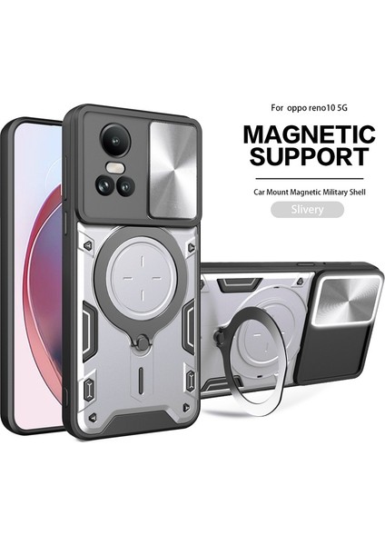 Oppo Reno 10 5g Için Zil Standlı Manyetik Telefon Kılıfı (Yurt Dışından)