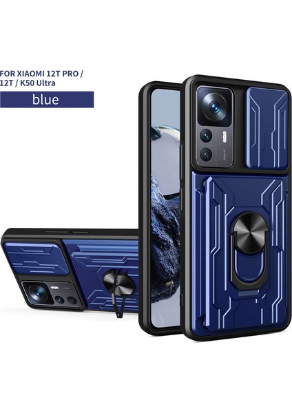 Xiaomi Mi 12T Pro Için Zil Standı ve Kart Yuvası ile Darbeye Dayanıklı Telefon Kılıfı (Yurt Dışından)