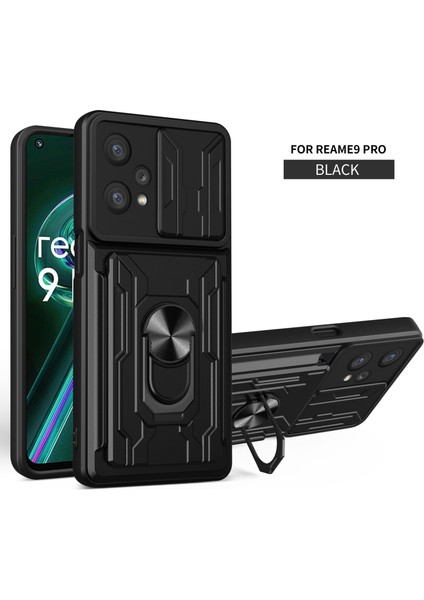 Oppo Realme 9 Pro Için Zil Standı ve Kart Yuvası ile Darbeye Dayanıklı Telefon Kılıfı (Yurt Dışından)