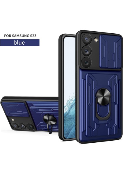 Samsung Galaxy S23 Için Zil Standı ve Kart Yuvalı Darbeye Dayanıklı Telefon Kılıfı (Yurt Dışından)