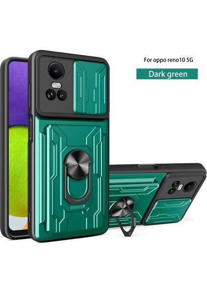 Oppo Reno 10 5g Için Zil Standı ve Kart Yuvası ile Darbeye Dayanıklı Telefon Kılıfı (Yurt Dışından)