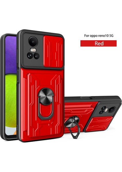 Oppo Reno 10 5g Için Zil Standı ve Kart Yuvası ile Darbeye Dayanıklı Telefon Kılıfı (Yurt Dışından)