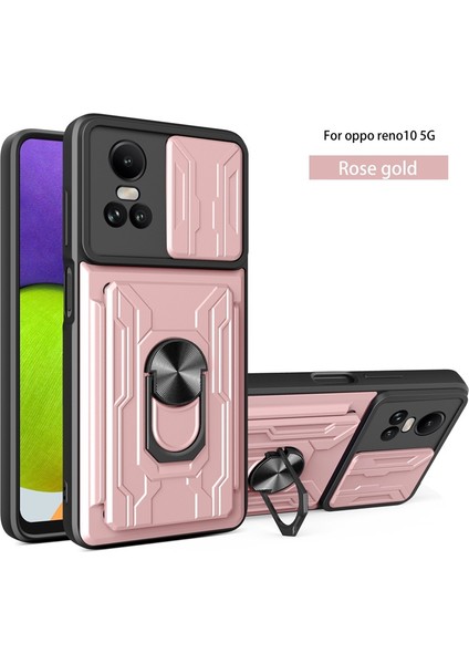 Oppo Reno 10 5g Için Zil Standı ve Kart Yuvası ile Darbeye Dayanıklı Telefon Kılıfı (Yurt Dışından)