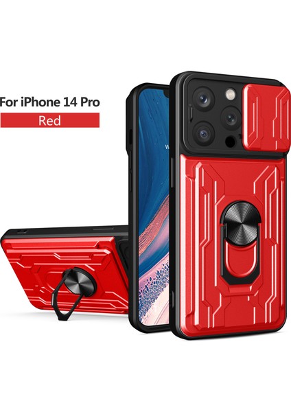 Iphone 12 Için Zil Standı ve Kart Yuvalı Darbeye Dayanıklı Telefon Kılıfı (Yurt Dışından)
