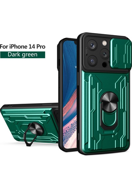 Iphone 12 Için Zil Standı ve Kart Yuvalı Darbeye Dayanıklı Telefon Kılıfı (Yurt Dışından)