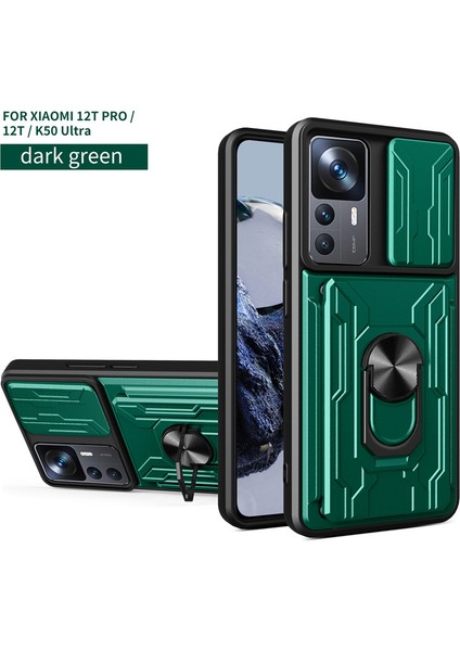 Xiaomi Mi 12T Için Zil Standı ve Kart Yuvalı Darbeye Dayanıklı Telefon Kılıfı (Yurt Dışından)