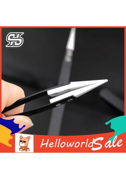 Helloworld Elektronik Cımbız Paslanma Önleyici Düz Kavisli Uç Anti-Statik Elektronik Cımbız (Yurt Dışından)