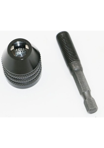 0.3-8mm 1/4 Inç Anahtarsız Matkap Chuck Tornavida Darbeli Sürücü Adaptörü Hex Shank Matkap Öğütücü Hızlı Değişim Adaptörü Dönüştürme - Siyah (Yurt Dışından) indirimleri
