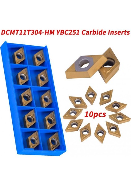 10 Adet Elmas Cnc Ön Uç Uçları Bıçak Kesici Lat Torna Aracı + Mavi Kutu (Yurt Dışından)