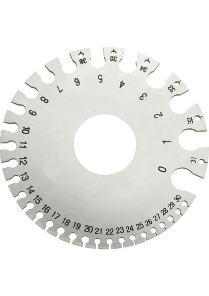 Göbeklady Tel Ölçer Paslanmaz Çelik Kalınlık Ölçüm Sac Çapı Metal Makinist Ölçüm Plakası Cetvel (Yurt Dışından)