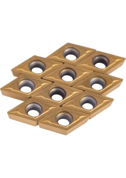 10 Adet Elmas Cnc Karbür Ipuçları Ekler Bıçak Kesici Torna Torna Aracı + Mavi Kutu (Yurt Dışından)