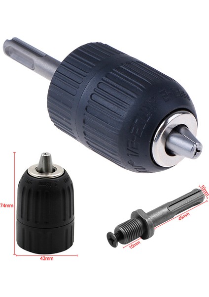 Takım 2-13 mm 1/2-20UNF Matkap Chuck Sds Şaft Adaptörü Anahtarsız Ağır Hizmet Aracı Mpj (Yurt Dışından) modelleri