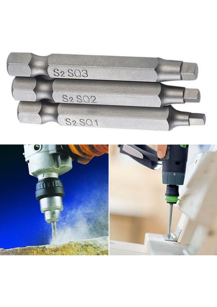 Adet 50MM 1/4 Inç Elektrikli Tornavida Matkap Ucu Hex Shank Manyetik Kare Kafa (Yurt Dışından)