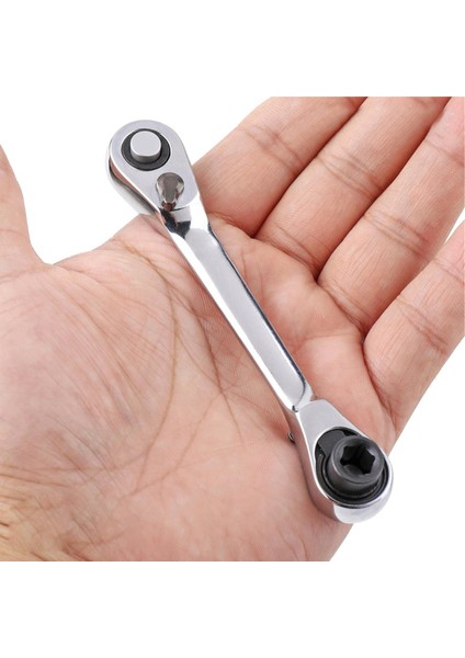 Mini 1/4 Inç Çift Uçlu Hızlı Soket Cırcır Anahtarı Çubuk Tornavida Bit Aracı (Yurt Dışından)