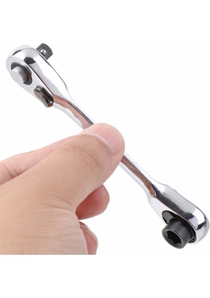 Mini 1/4 Inç Çift Uçlu Hızlı Soket Cırcır Anahtarı Çubuk Tornavida Bit Aracı (Yurt Dışından)