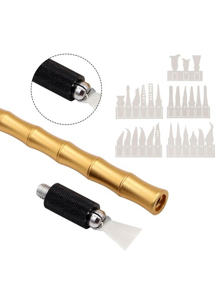 Cep Telefonu Tamir Ic Silecek Cpu Meraklı Bıçak Sökme Ic Çip Kolu Metal Ince 138MM 27 Bıçak 28 In 1 (Yurt Dışından)