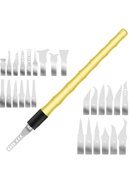 Cep Telefonu Tamir Ic Silecek Cpu Meraklı Bıçak Sökme Ic Çip Kolu Metal Ince 138MM 27 Bıçak 28 In 1 (Yurt Dışından) fırsatları
