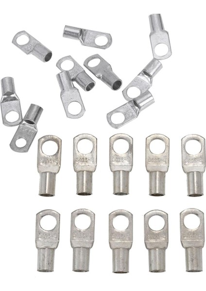 Flyeer 2020 20 Adet Bakır Boru Pabucu Akü Başlangıç Kablosu Kaynak Sıkma Terminal Halkası, 16MM x 8mm ve 25MM x 8mm (Yurt Dışından)