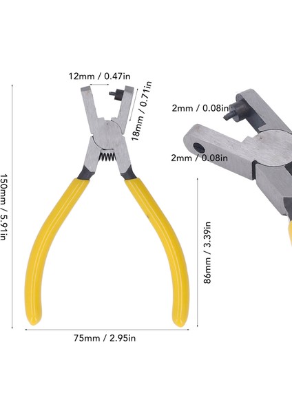 Watch Band Punch Pense, Kemer Delgeç 5.91IN Rahat El Duygusu Güçlü Delici Güç Plastik Saplı Kart Için Hangtag'ler (Yurt Dışından) indirimleri