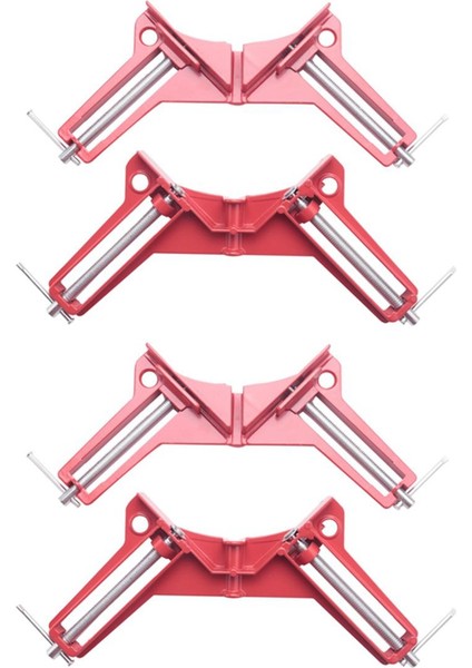 Köşe Kelepçeleri 3 Inç 4 Adet 90 Derece Sağ Açı Kelepçe Gönye Kelepçe Ahşap Çalışma Metal Dıy Cam Resim Çerçeveleme Jig (Yurt Dışından)