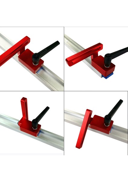T-Yuvası T-Rayları Için 30 Tip Gönye Parça Durdurma Alüminyum Ağaç Işleme Dıy Aracı - Kırmızı ve Siyah (Yurt Dışından) modelleri