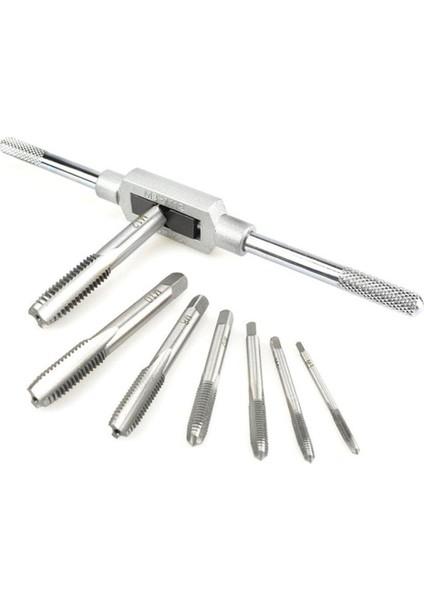 Te 8pcs M3-M12 Musluk Seti Küçük Musluk Bükülmüş El Aletleri Vida Konu Fişler Musluklar Gümüş (Yurt Dışından) fiyatları