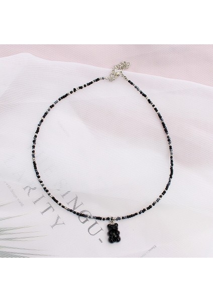 2022 Moda Koreli Kadın Boho Ayı Kolye Gerdanlık Renkli Kısa Zincirli Boncuk Yaka Kadın El Yapımı Kolye Takı Hediye (Yurt Dışından) fırsatları