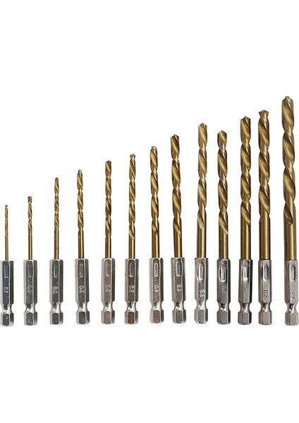 13 Adet 1/4 Hex Shank 1.5-6.5mm Matkap Uçları Hss Yüksek Hız Çelik Matkap Ucu Seti Aracı Podazz (Yurt Dışından)
