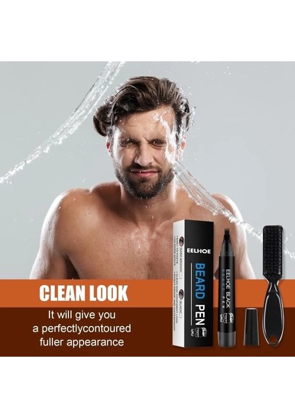 Sakal Dolum Kalem Seti Sakal Artırıcı Fırça Sakal Boyama Şekillendirme Araçları Su Geçirmez Siyah Kahverengi Saç Kalemi Adam Kozmetik (Yurt Dışından) fırsatları