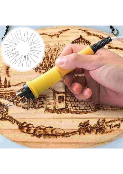 23 Adet Isıya Dayanıklı Ahşap Yakma Ipuçları Yedek Şekil Pyrography Tel Kalem Uçları Ahşap Yakma Için (Yurt Dışından)