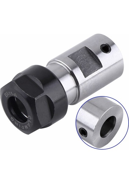 ER11 Collet Chuck Motor Şaftı Uzatma Çubuğu Mili Collet Torna Araçları Tutucu Iç 8 mm Cnc Freze Sıkıcı Taşlama (Yurt Dışından)