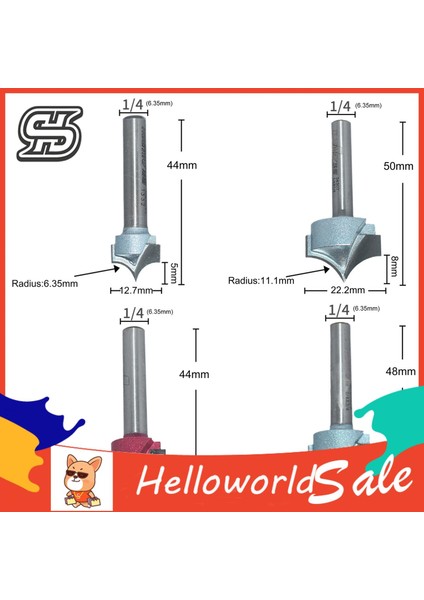 Helloworld Ahşap Kesici Endüstriyel Sınıf Marangozluk Pah Kırpma Kesici (Yurt Dışından)