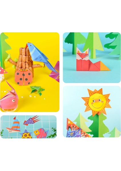108 Adet Karikatür Origami Kitap Kağıt Sanat ve El Sanatları Dıy El Yapımı Bulmaca Hayvan El Sanatları Çocuklar Için Eğitici Çocuk Oyuncak (Yurt Dışından) modelleri