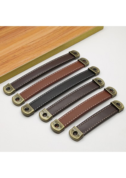 Mobilya Kolları Dolap Çekmece Kapı Çekme Deri Mutfak Dolabı Kolları Katmanı (Yurt Dışından) modelleri